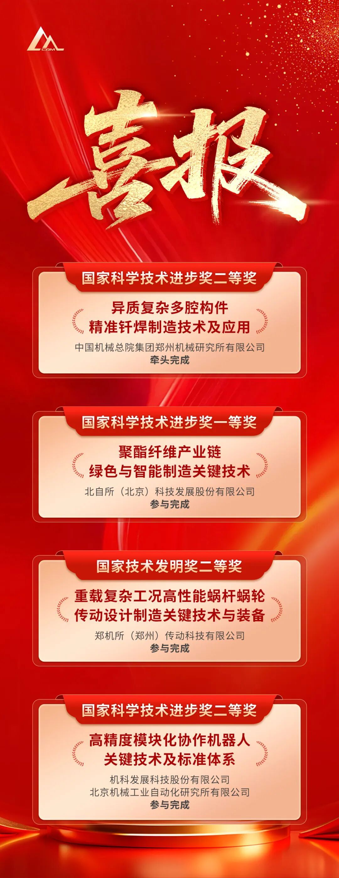 中国机械总院荣获国家科学技术奖励4项